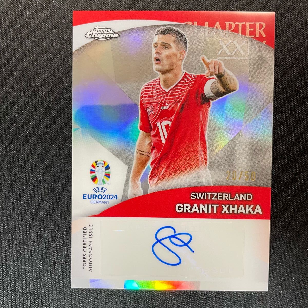 2024 Topps Chrome UEFA Euro Chapter XXIV Granit Xhaka Auto