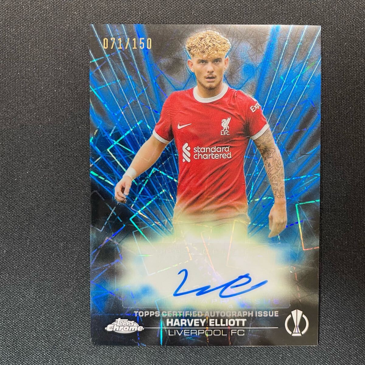 割引購入 2023-24 Topps Auto Elliott Harvey Lazer Black UEFA Chrome その他
