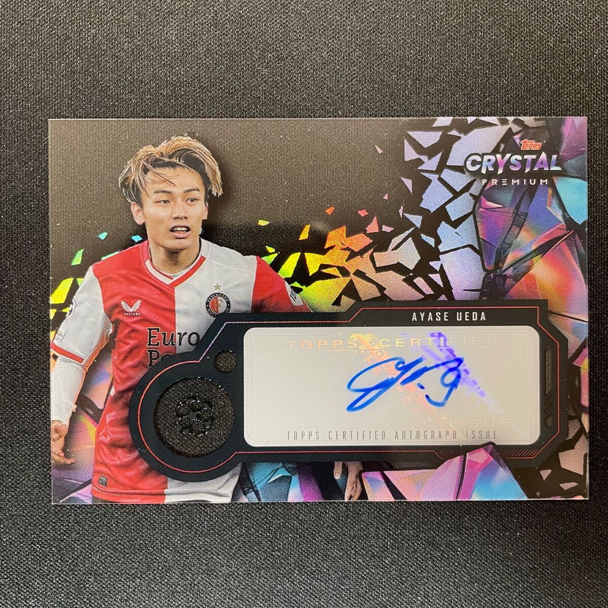 再入荷商品 Topps 2023-24 Crystal Feyenoord Auto Ueda Ayase UEFA Premium シングルカード