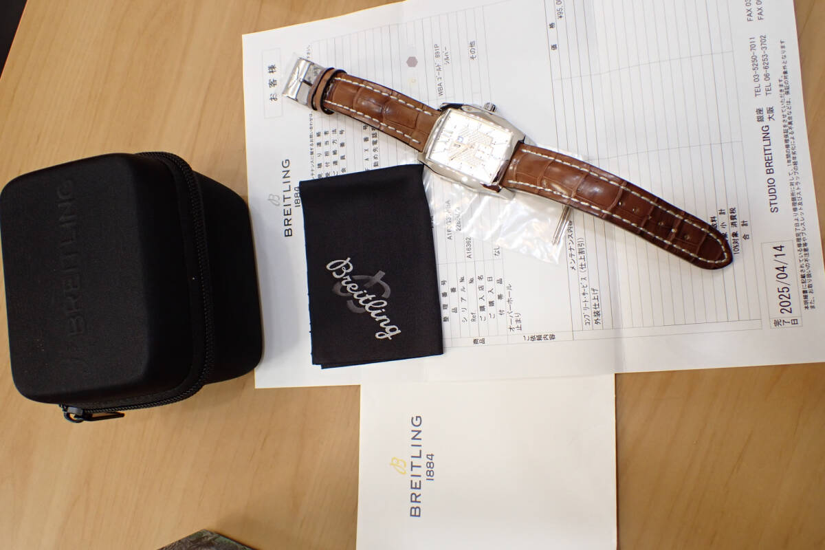 美品/2025年正規(guī)OH済み ◆BREITLING/ブライトリング ベントレー フライングB ◆ ビッグデイト A16362 自動(dòng)巻きメンズ腕時(shí)計(jì)