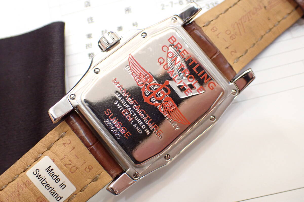 美品/2025年正規(guī)OH済み ◆BREITLING/ブライトリング ベントレー フライングB ◆ ビッグデイト A16362 自動(dòng)巻きメンズ腕時(shí)計(jì)
