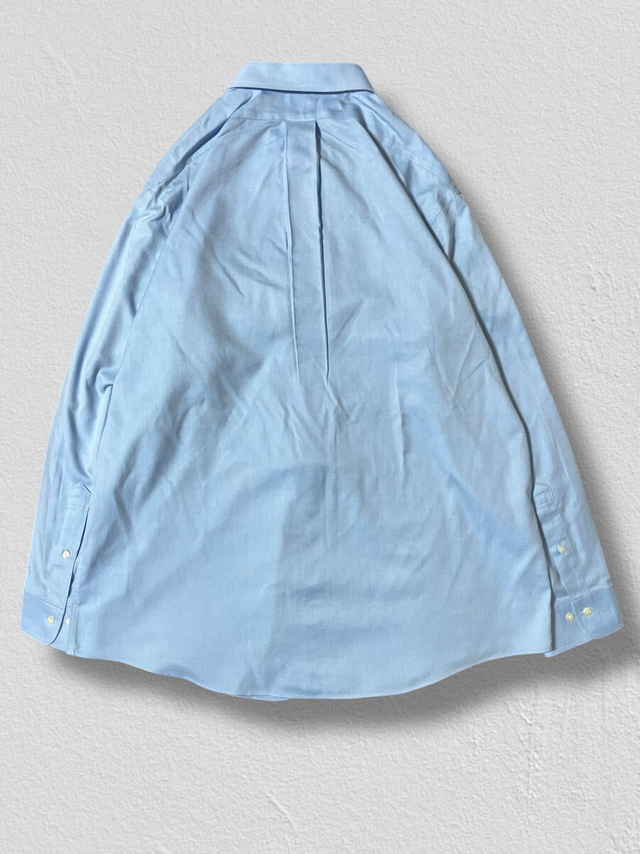 Brooks Brothers 1818 REGENT рубашка с длинным рукавом 17-4/5 голубой * стирка Press settled * кошка pohs возможно * Brooks Brothers хлопок рубашка б/у одежда /315