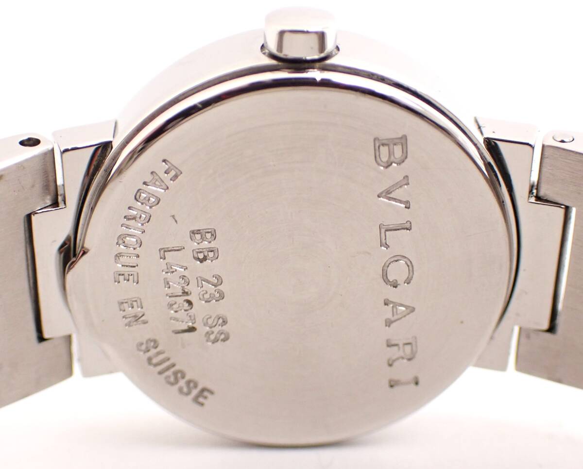 新品仕上げ済 BVLGARI(ブルガリ) ブルガリブルガリ 日本限定 SS QZ ホワイトシェル文字盤 白 シンプル レディース 限定品