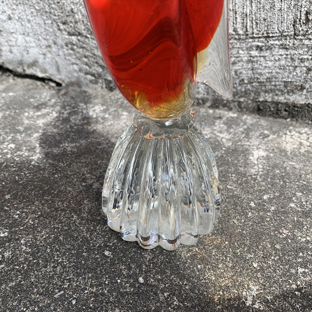 Salviati|murano/ムラーノ|ガラスオブジェクト|赤|鳥| ヴィンテージ|Salviati/サルヴィアーティ|murano/ムラーノ