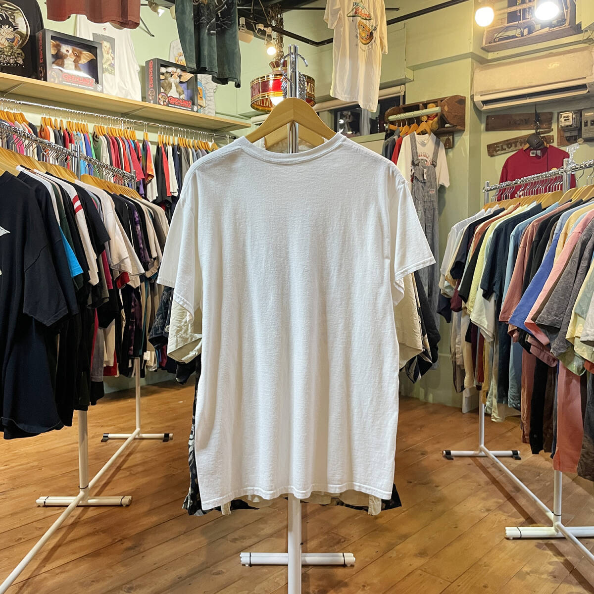 【期間限定SALE】 USA 古着 Tシャツ バレーボール プリント ホワイト 白T クルーネック メンズL 程度 BA2340_画像2