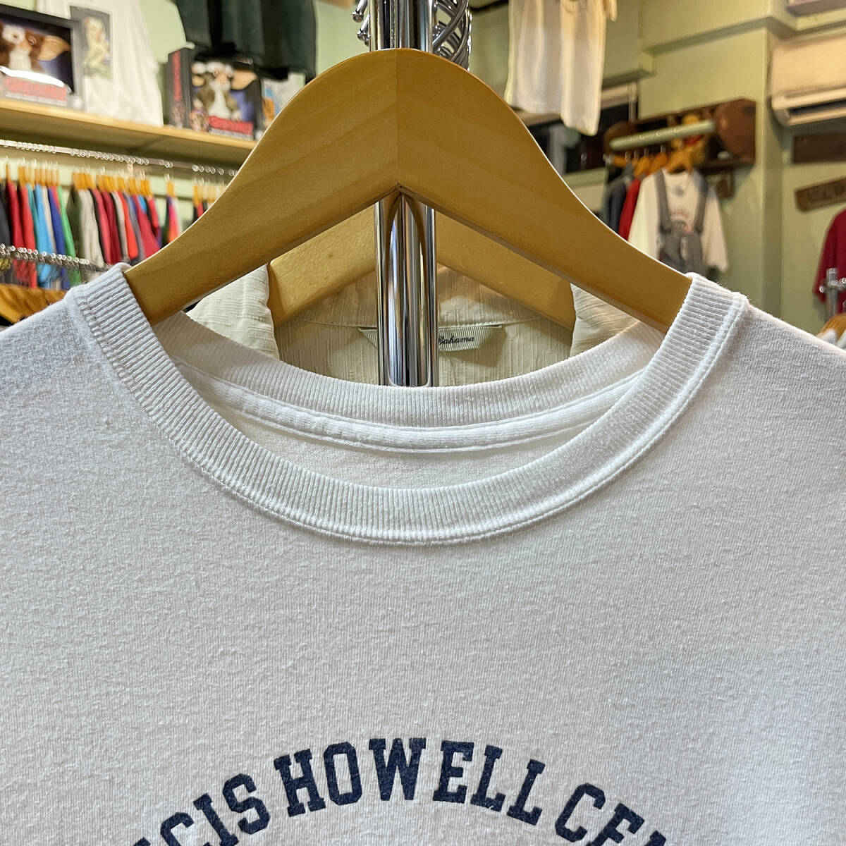 【期間限定SALE】 USA 古着 Tシャツ バレーボール プリント ホワイト 白T クルーネック メンズL 程度 BA2340_画像3