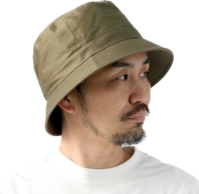 ＜Lサイズ(60cm)＞＜Khaki＞Regnuu バケットハット メンズ 帽子 コットン 日本製 レディース 春 夏 春夏 大きいサイズ 帽子_画像1