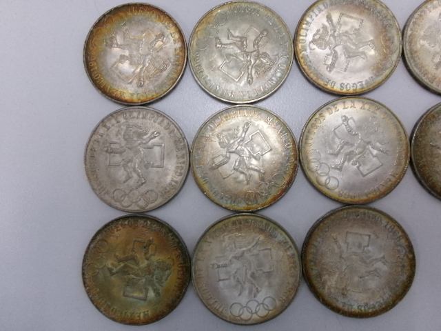 1968年 メキシコオリンピック記念 25ペソ銀貨 記念銀貨 13枚 1968年 メキシコオリンピック記念 25ペソ銀貨 記念銀貨 13枚