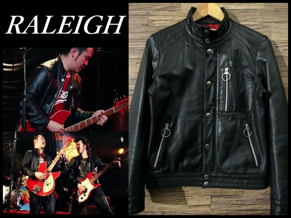 送無 激レア RALEIGH ラリー THE MACKSHOW ザ?マックショウ 戀のスピードウェイ 著用 レザー ライダース ジャケット 革ジャン ロンジャン