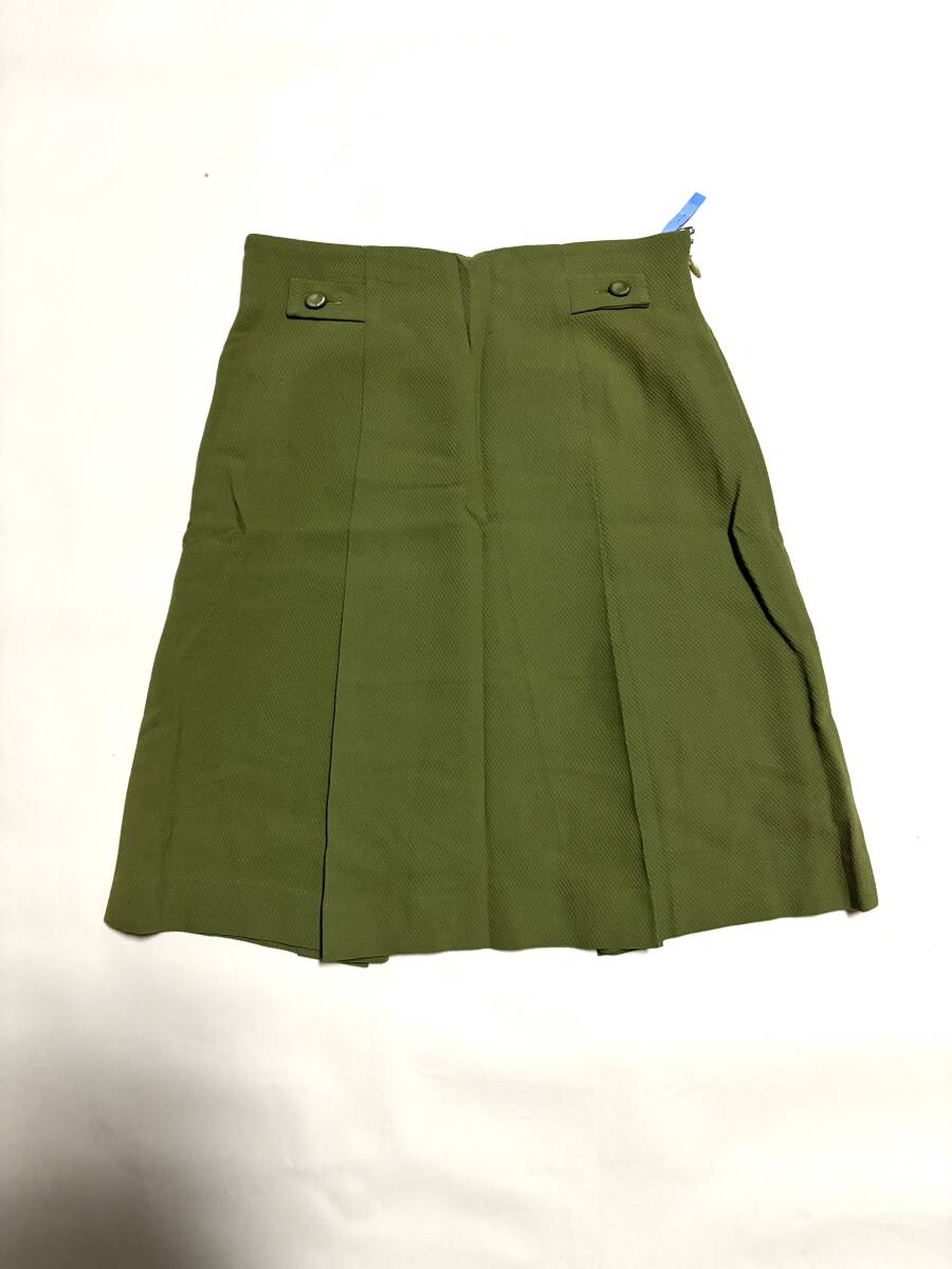 【新品同様 未使用に近い 訳あり美品 クリーニング済み】ホコモモラ Jocomomola スカート 黃緑 42 レディース女性用 シビラ 膝丈 sybilla