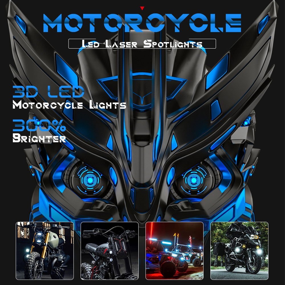 送料無料.. 40W 3モードタイプ LED フォグランプ スポットライト 作業(yè)燈 ホワイト/イエロー ハーレー スズキ ホンダ カワサキ ヤマハ 2個(gè)