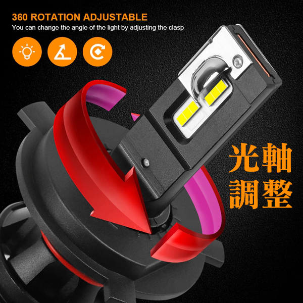 H7 30W 光軸調(diào)整機(jī)能 LED ヘッドライト フォグランプ M2 9000LM 6500K ホワイト 新車検対応 CSPチップ 12V M2-H7 2個(gè)
