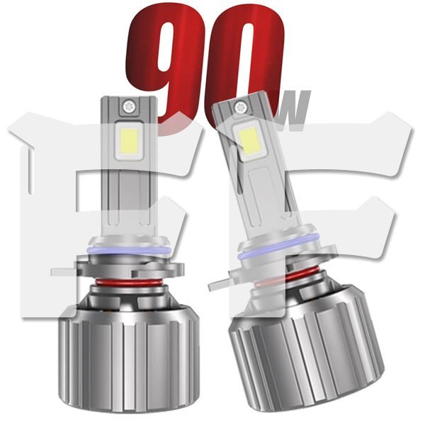 送料無料.. F9 90W HIR2/9012 16000LM LED ヘッドライト フォグランプ 光軸調(diào)整 12V/24V兼用 キャンセラー內(nèi)蔵 新車検対応 F9-9012 2個(gè)