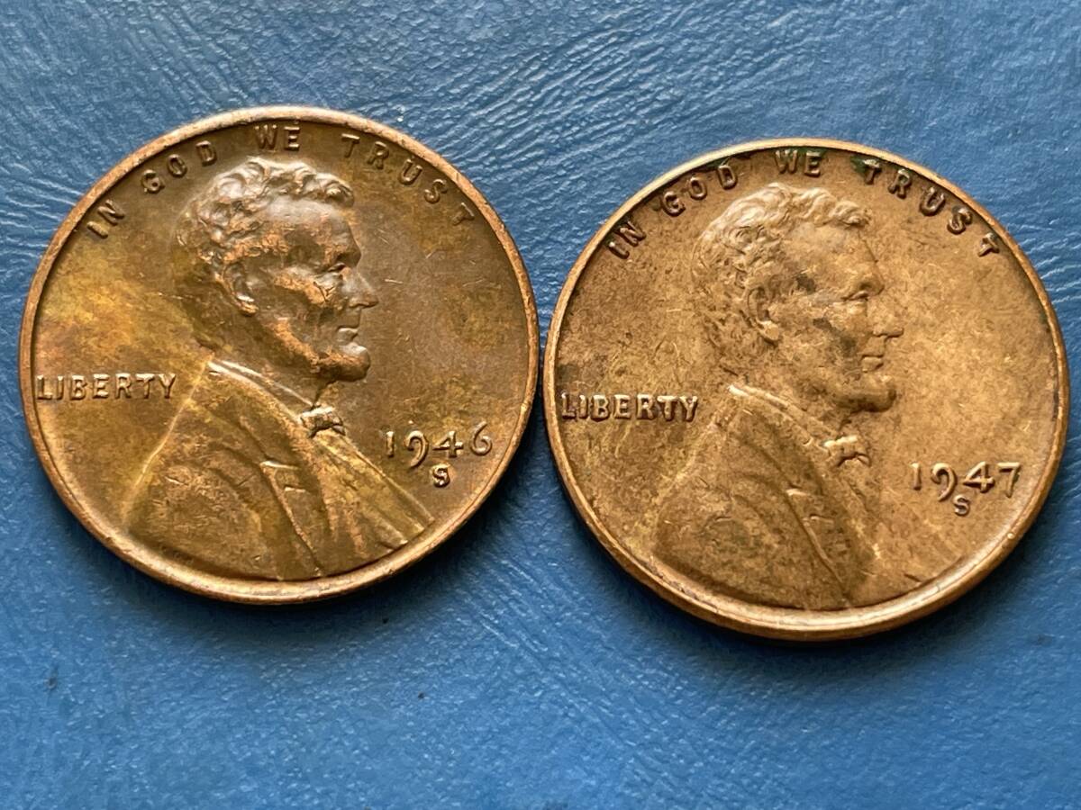 N3448【アメリカ】1946年(S)1セント 外貨 硬貨 古銭 コイン Yahoo!オークション - 【アメリカコイン 1946年/1947年1セント