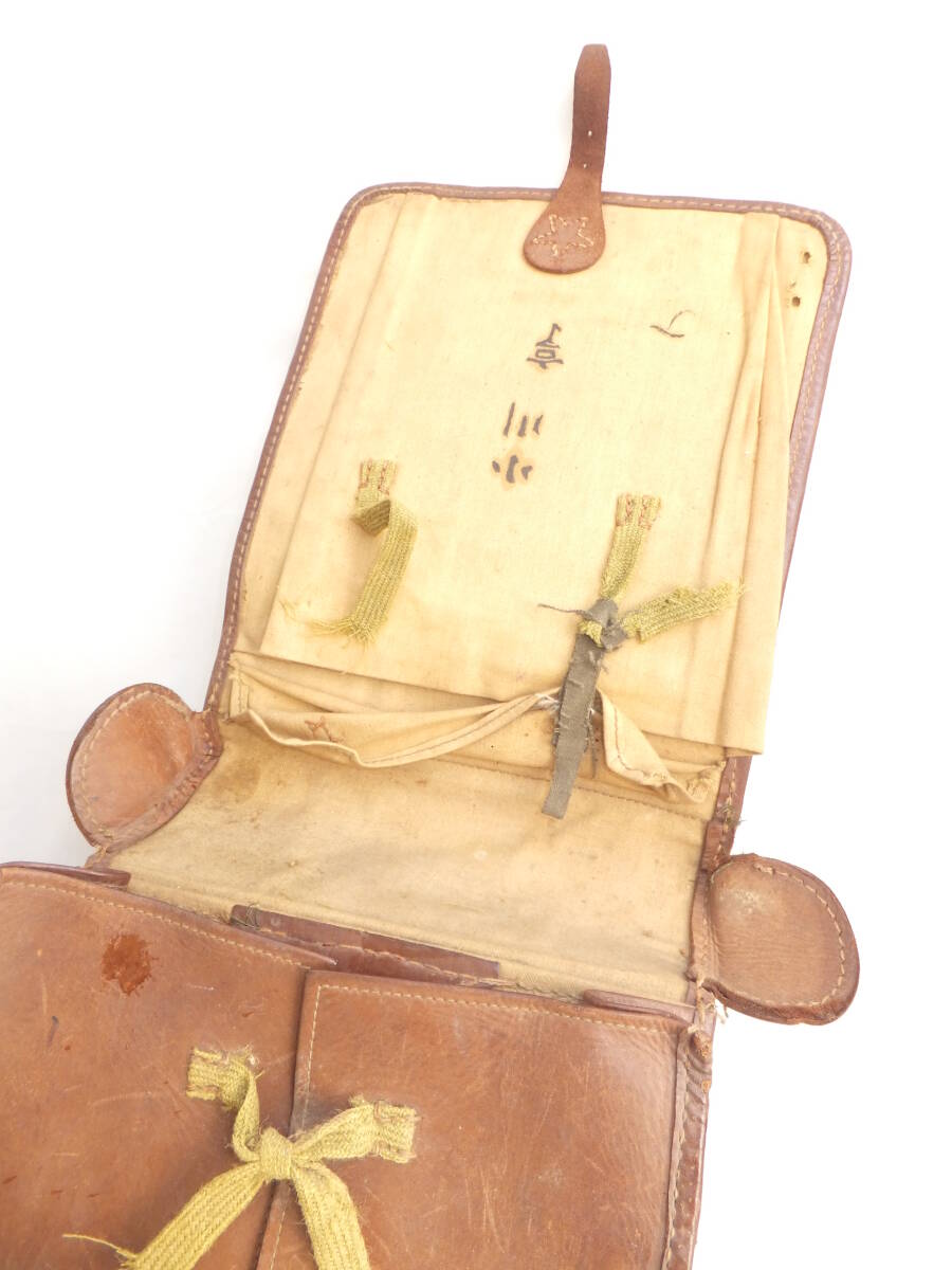 ☆ 日本陸軍 軍用 濃茶革「将校背嚢(はいのう)」陸軍将校用 BackPack