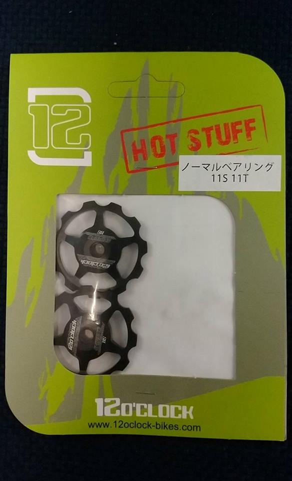 12 O'CLOCK 軽量ディレイラープーリーセット シマノ?スラム11S対応 11T ブラック