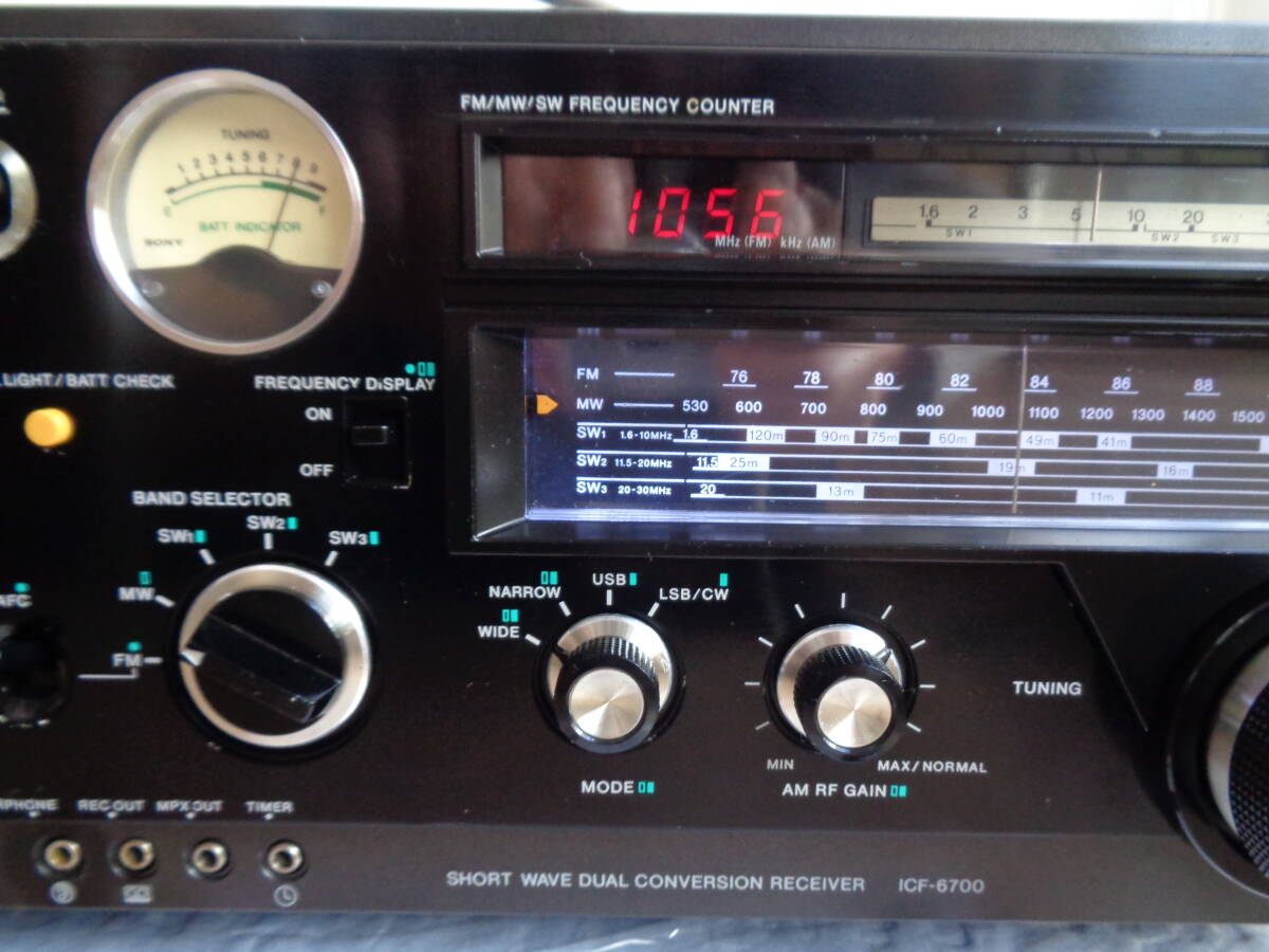 SONY ソニー　ICF6700　5バンドラジオ（FM/MW/SW1～3）美品整備作動(dòng)品