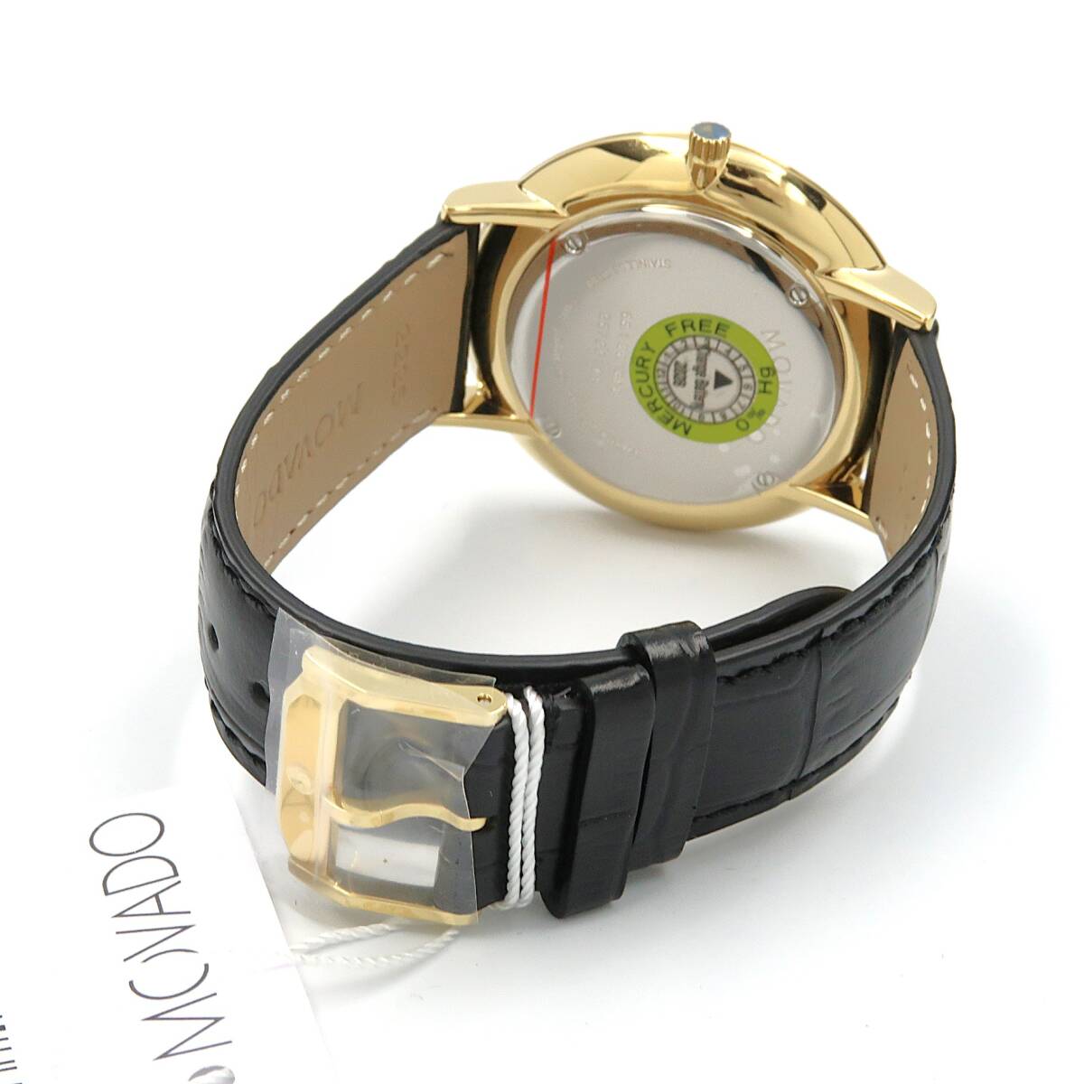 MOVADO モバード　0607173 Ultra Slim　黒金 ミニマリズム　ウルトラ?スリム　クォーツ