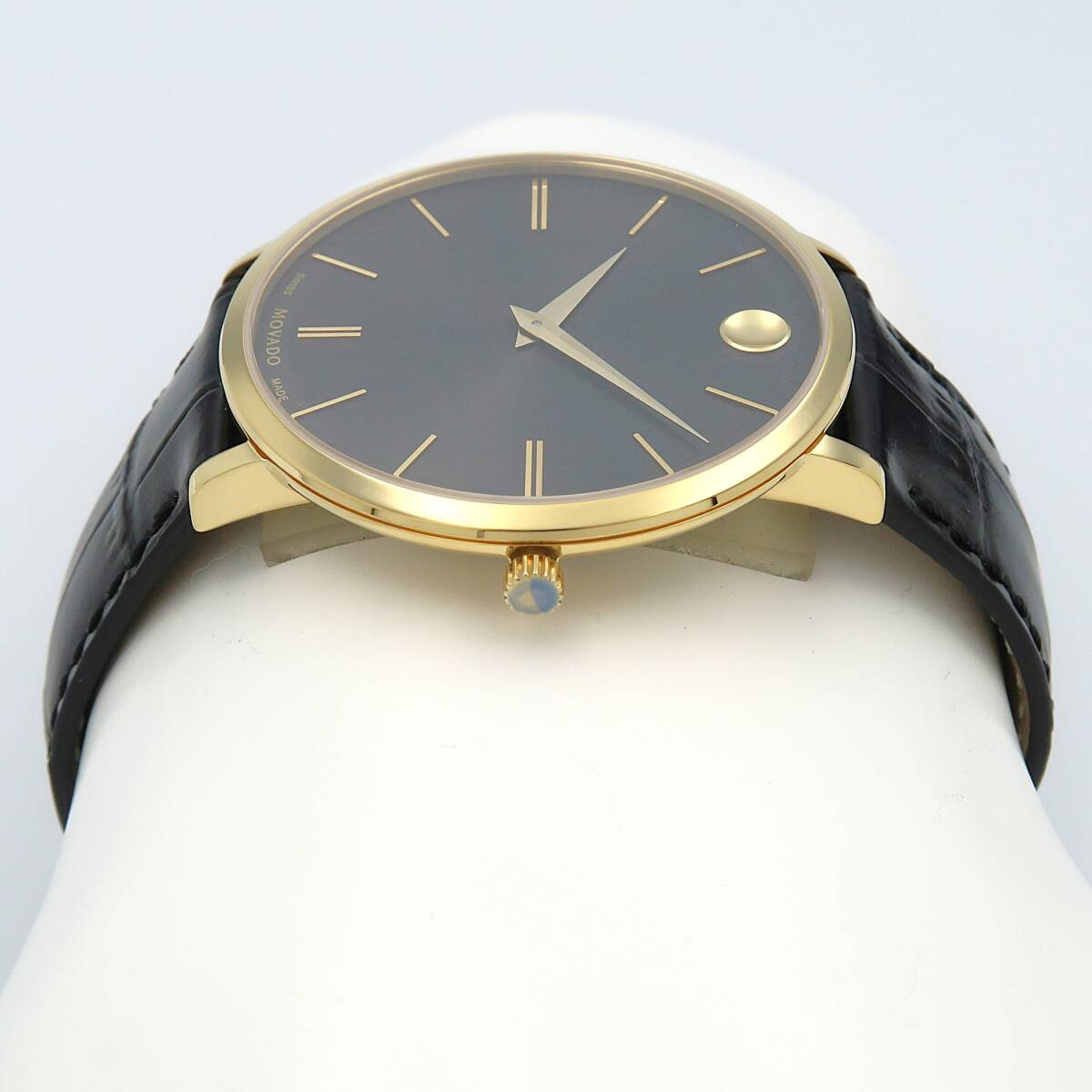 MOVADO モバード　0607173 Ultra Slim　黒金 ミニマリズム　ウルトラ?スリム　クォーツ
