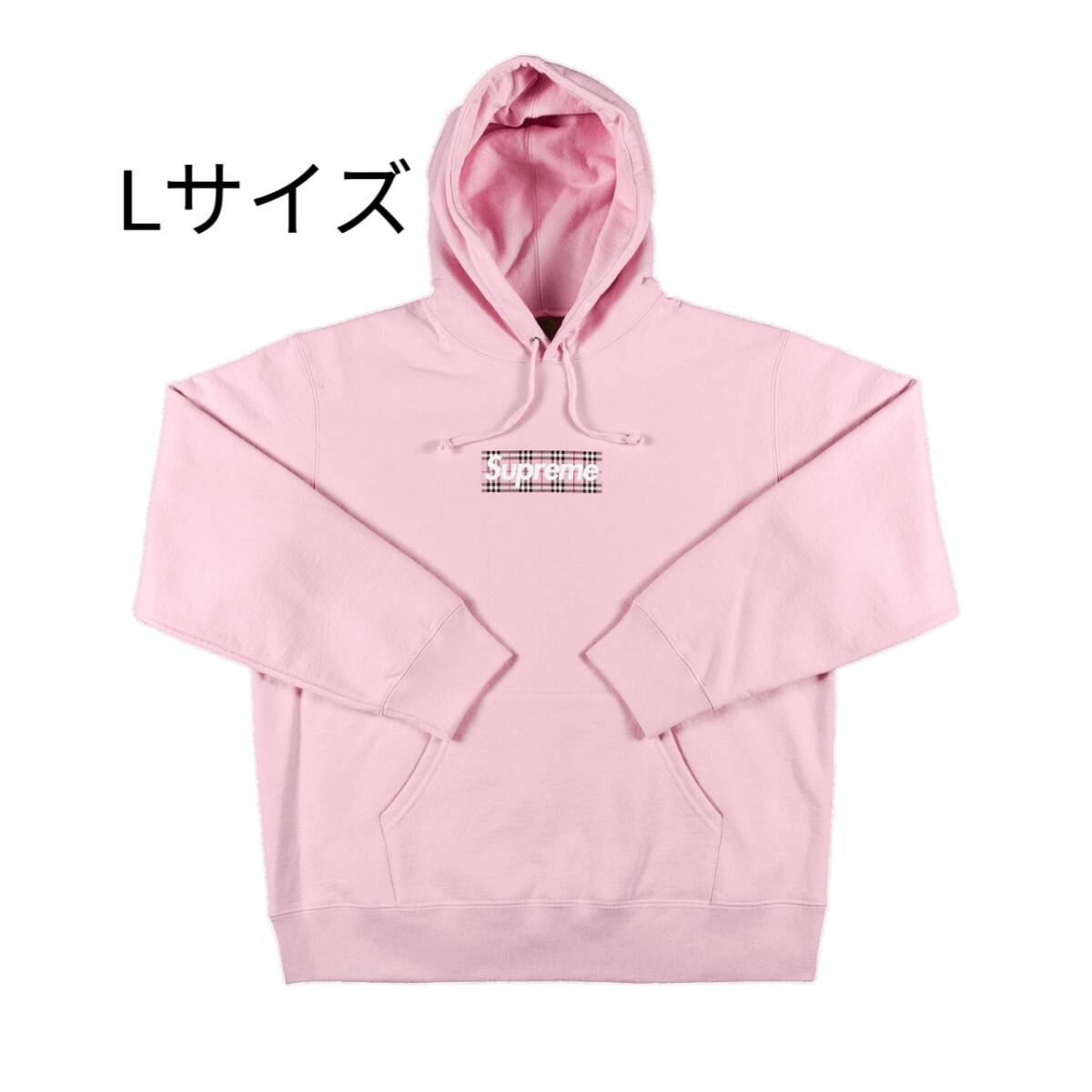 中古品 Supreme Burberry Box Logo Hooded Sweatshirt