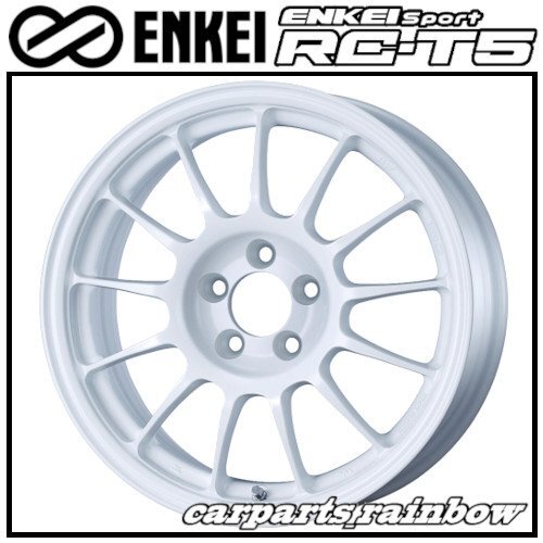 ★ENKEI/エンケイ ENKEI Sport エンケイスポーツ RC-T5 15×6.0J/6J 4/100 +38 ★White/ホワイト★新品 4本価格★