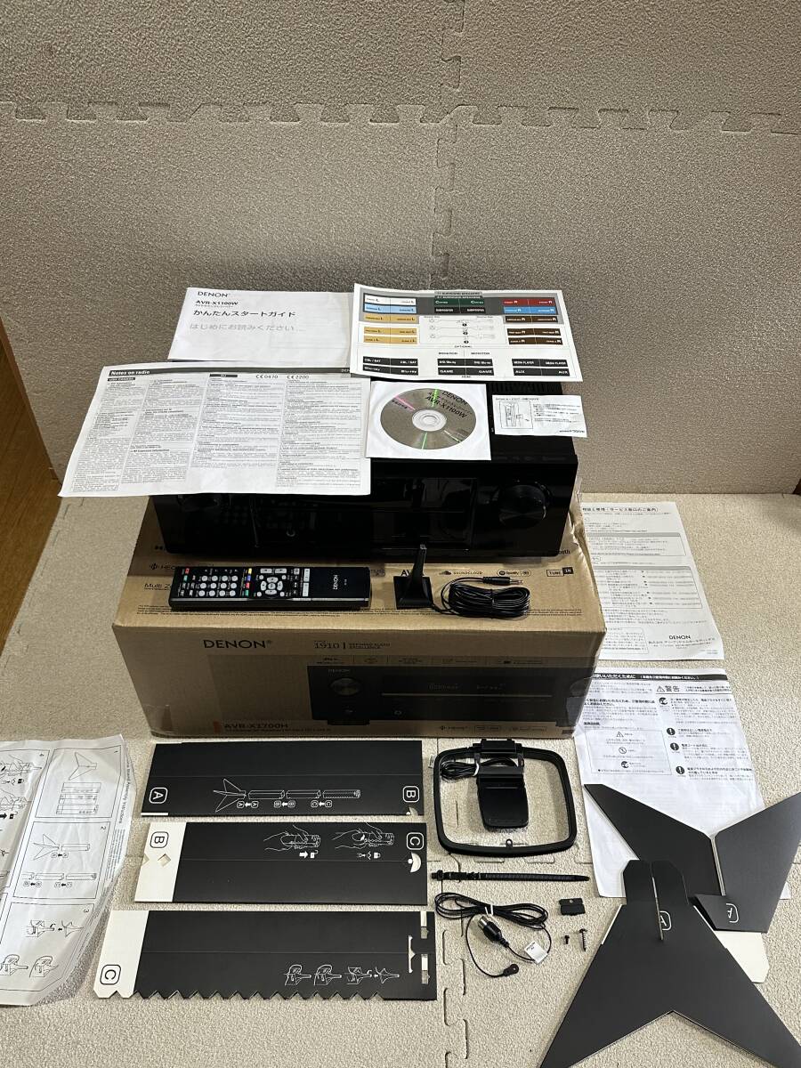 DENON AVR-X1100W AVアンプ リモコン付き ジャンク Denon AVR-X1100 220 / 240 Volts AV Receiver Amplifier 7.2