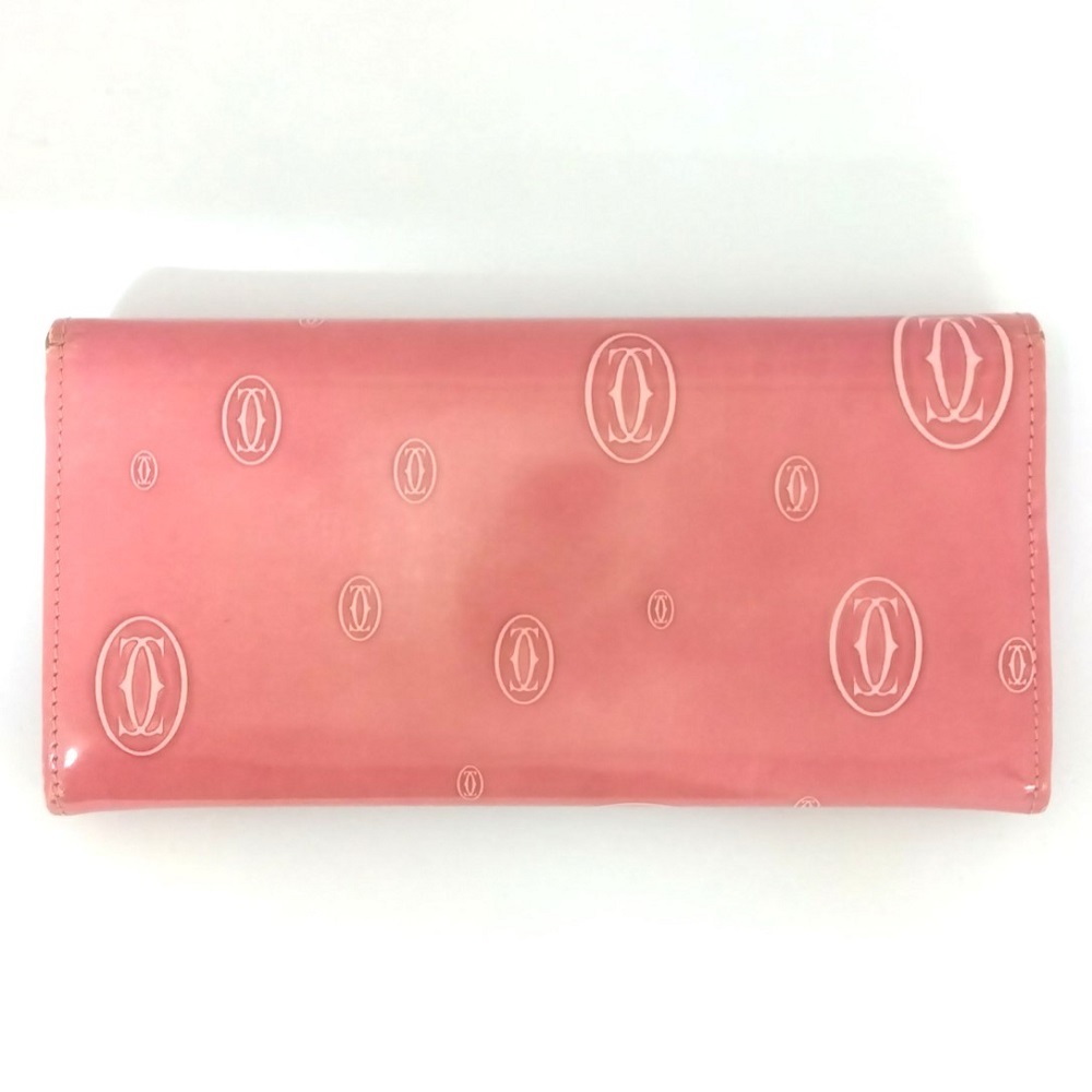 カルティエ Cartier ハッピーバースデー 長(zhǎng)財(cái)布 パテントレザー CRL3001282 ピンク