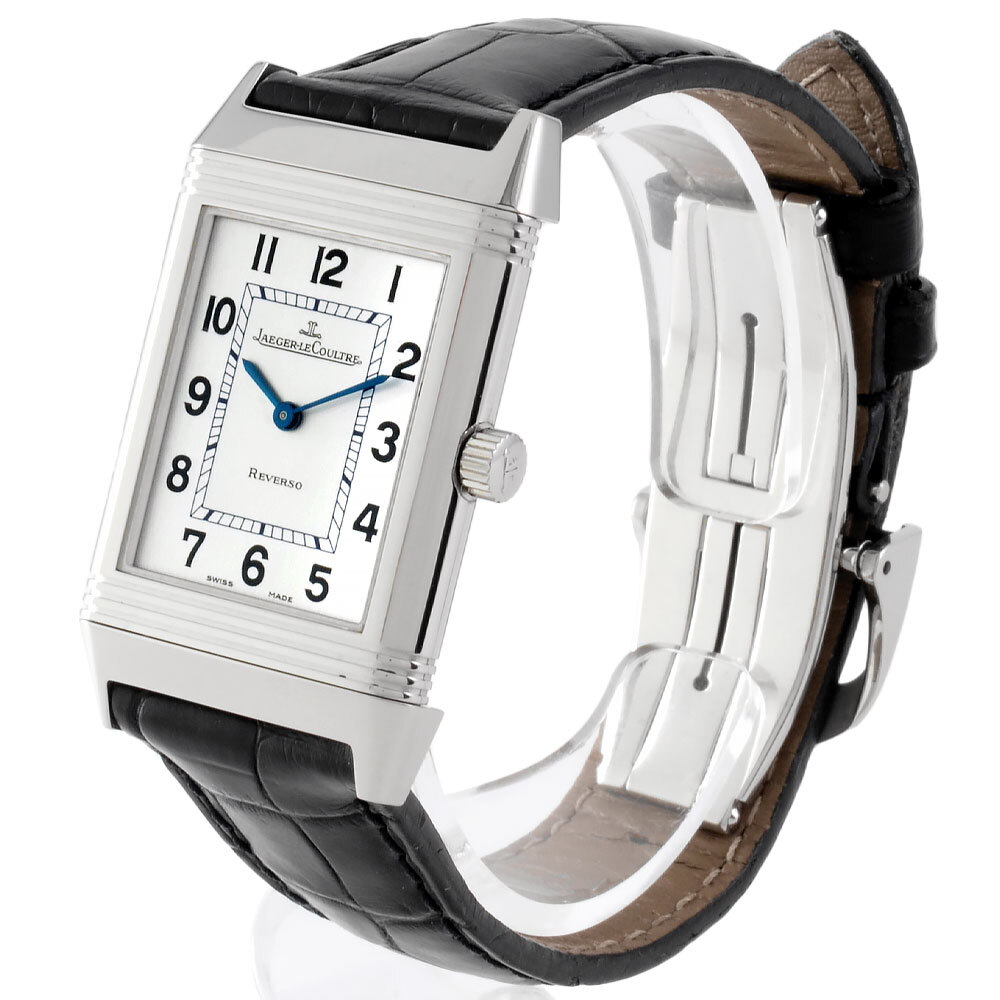 ジャガールクルト JAEGER LECOULTRE 252.8.86 レベルソ 腕時(shí)計(jì) クォーツ シルバー文字盤 ボーイズ