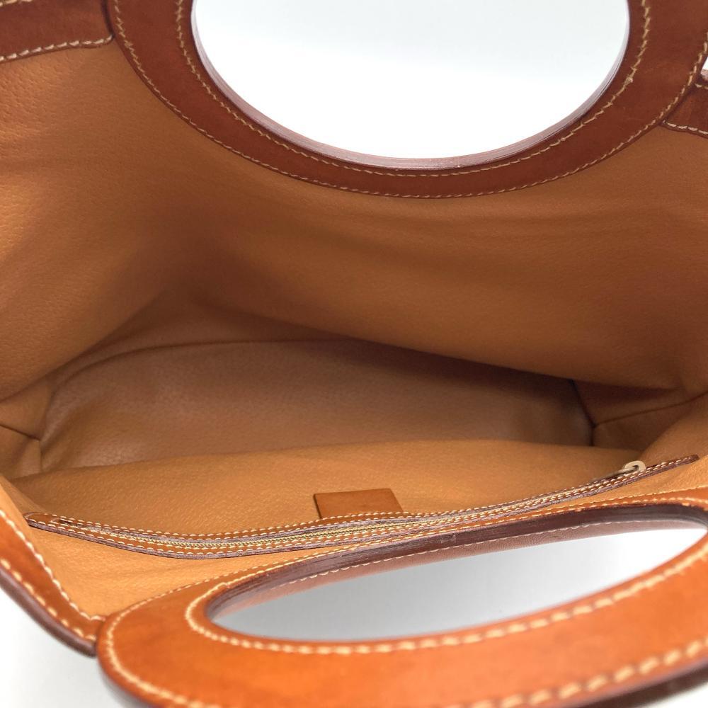 セリーヌ CELINE マカダム ハンドバッグ PVCコーティングキャンバス ブラウン
