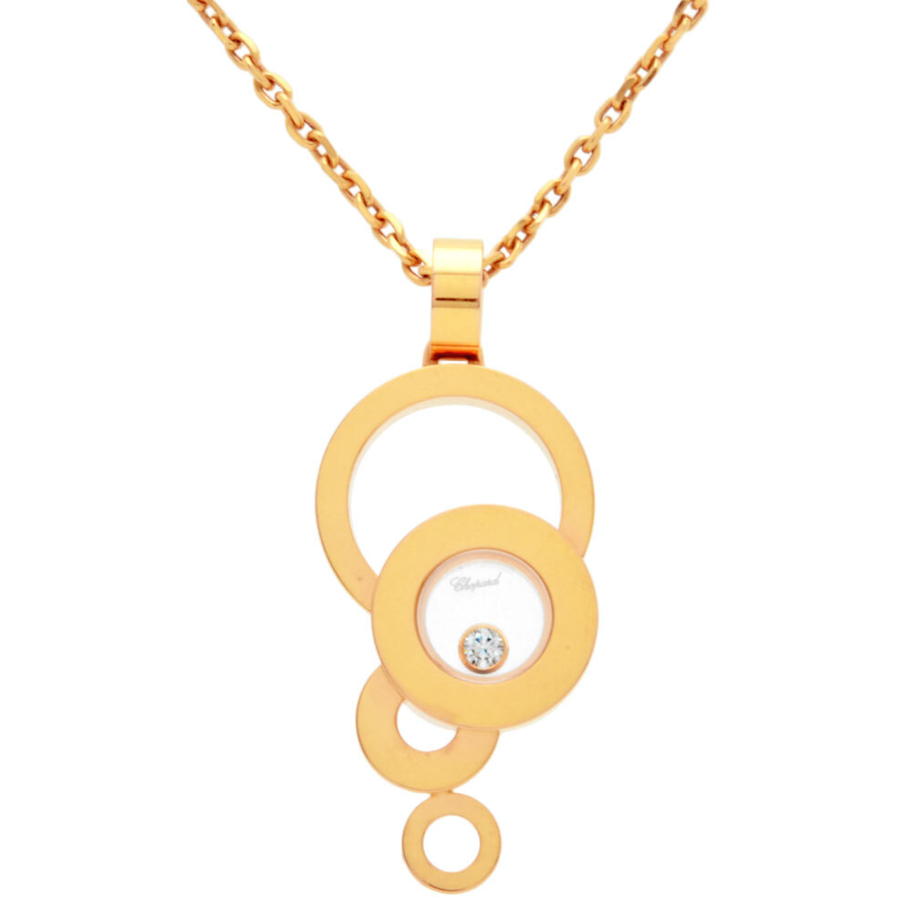 ショパール Chopard ハッピーダイヤモンド バブル ネックレス ダイヤモンド K18PG レディース