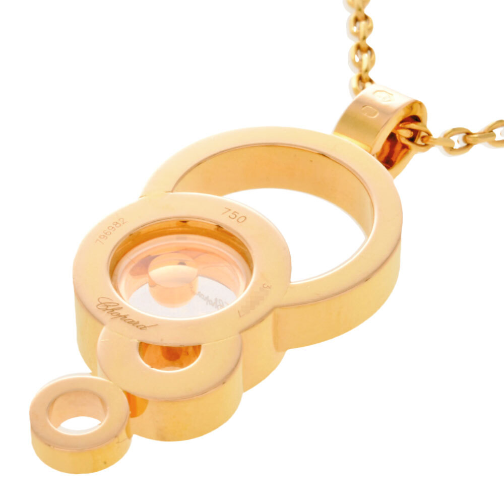 ショパール Chopard ハッピーダイヤモンド バブル ネックレス ダイヤモンド K18PG レディース
