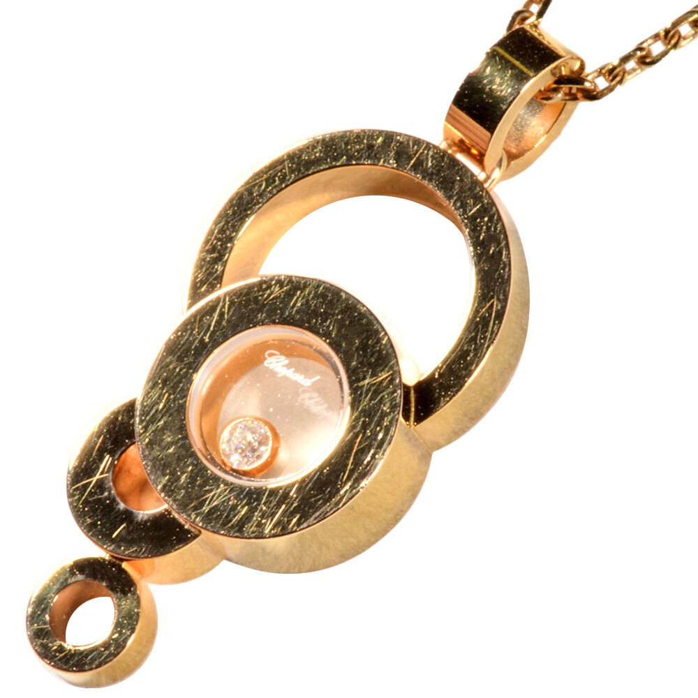 ショパール Chopard ハッピーダイヤモンド バブル ネックレス ダイヤモンド K18PG レディース