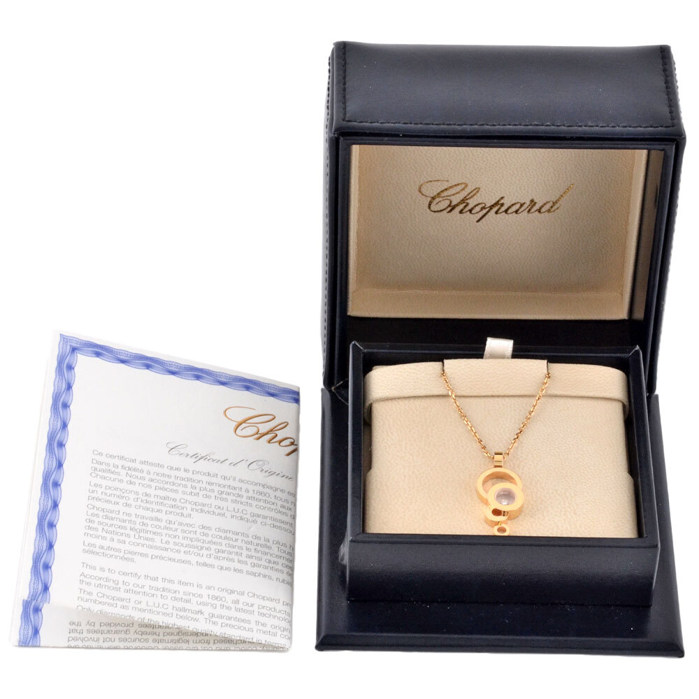 ショパール Chopard ハッピーダイヤモンド バブル ネックレス ダイヤモンド K18PG レディース