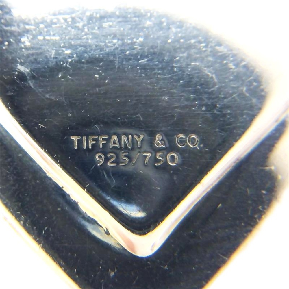 ティファニー Tiffany&Co. ハート コンビ ブローチ K18 SV925 ゴールド