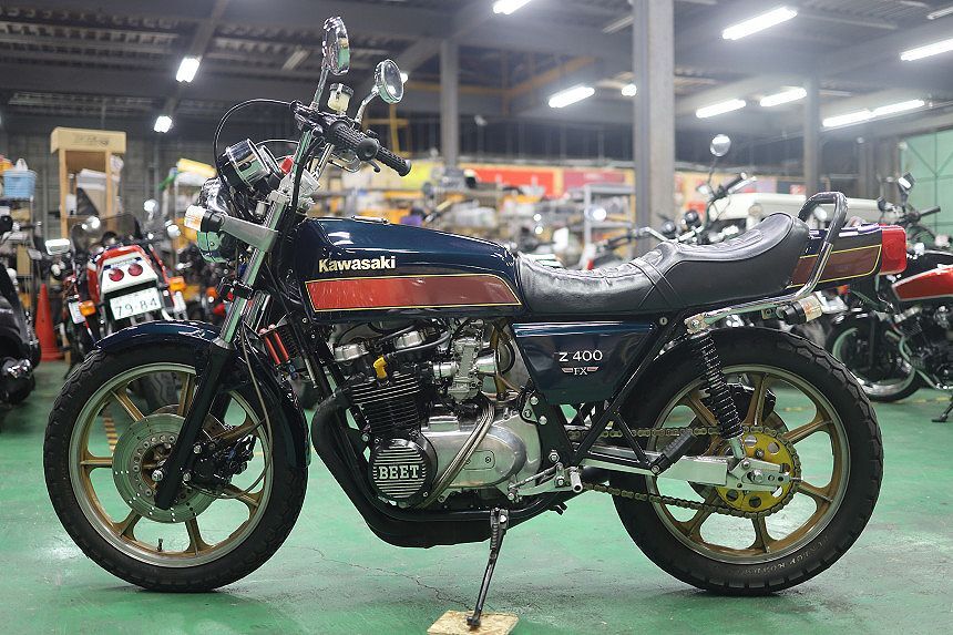 昭和55年12月/國內(nèi)物/Z400FX/極上/フルカスタム/當時物ウエダスイングアーム/ウエダトップブリッジ/FCR28π/オイルクーラー/當時物リード管