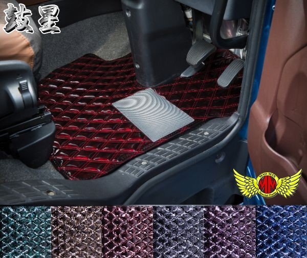 トラック用品 內(nèi)裝 鼓星 オリオン フロアマット ネイビー 運(yùn)転席 日野 プロフィア H7～H15/11【送料800円】