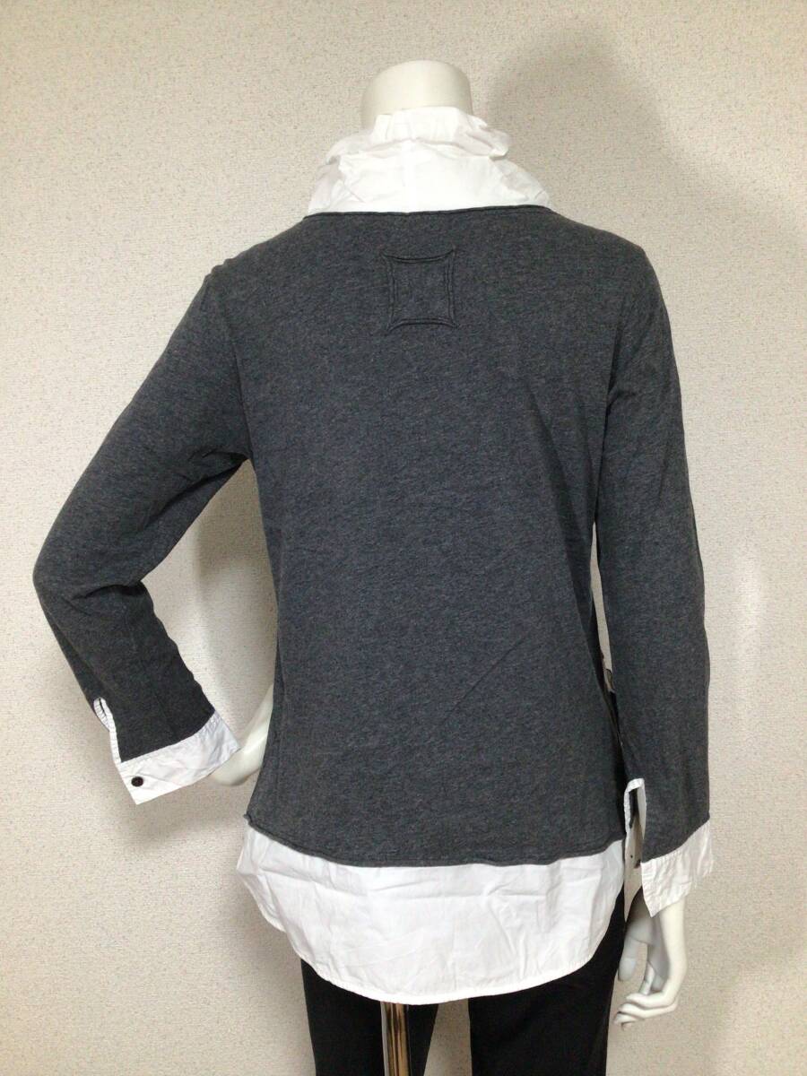 M2552/センソユニコ i+mu サイドポケット付オシャレカットソー/38/グレー_画像5