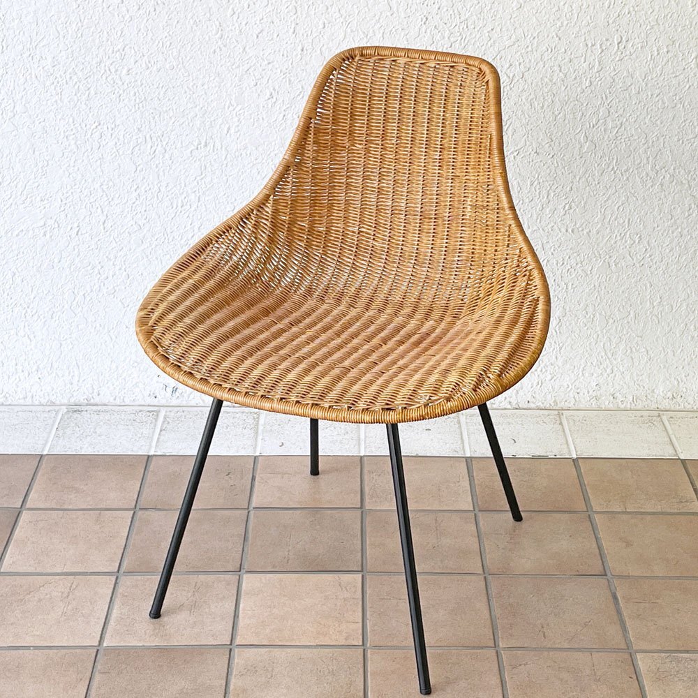 ◇ イデー IDEE バーバス チェア BARBAS CHAIR リビングチェア ダイニングチェア ラタン×アイアン アジアン リゾートスタイル B
