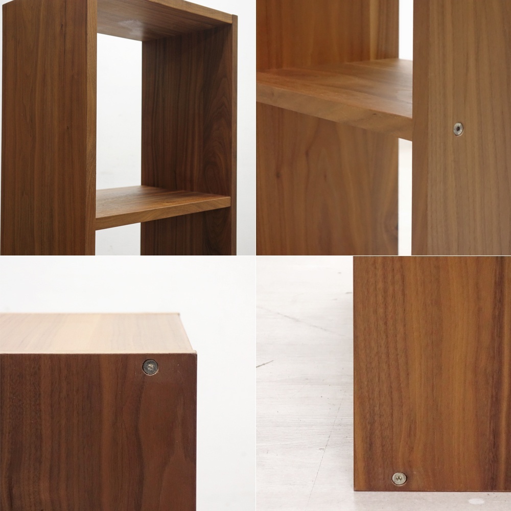 ○ 無印良品 MUJI スタッキングシェルフ 1列3段 ウォールナット