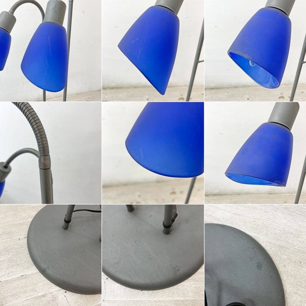 * классический дизайн Classical Design напольный свет пол подставка 2 лампа Goose шея стекло затенитель от солнца Северная Европа освещение Дания Vintage B