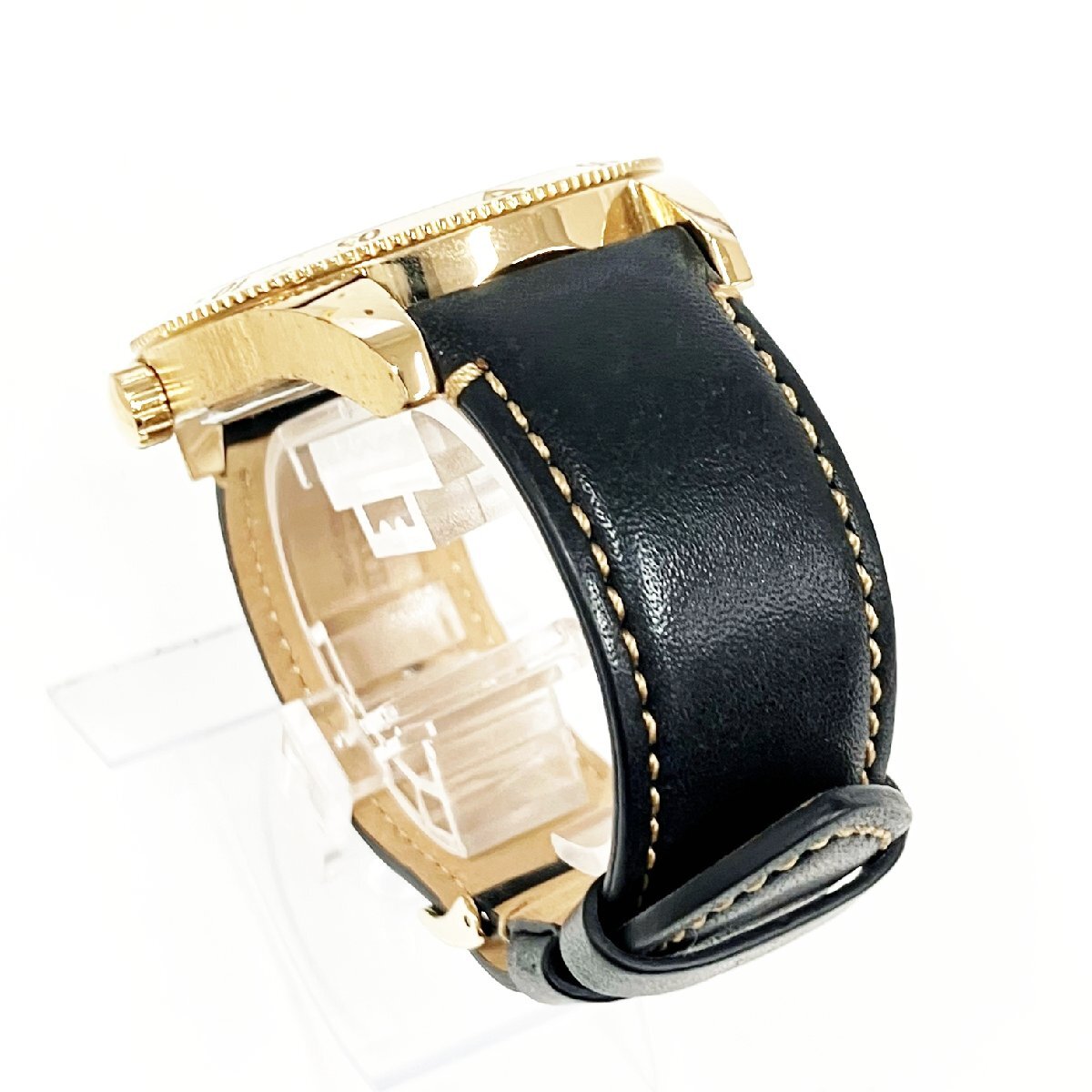 【1円スタート】COACH コーチ CA.133.2.95.1751 GP×SS ブラック文字盤 クオーツ メンズ腕時計 383921