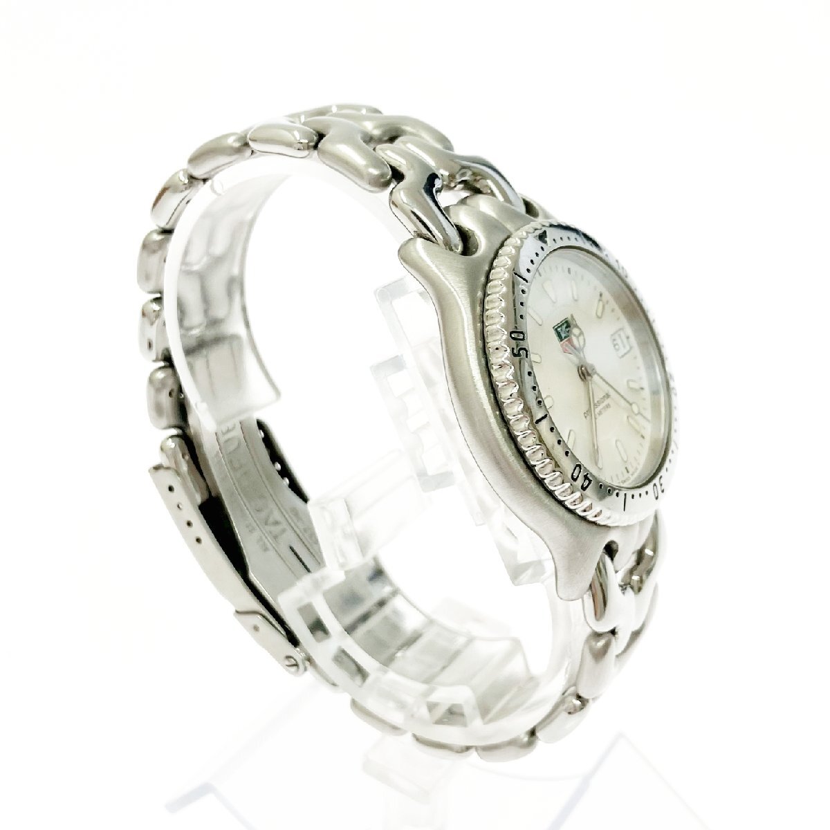 【1円スタート】【訳あり品】TAG HEUER タグホイヤー WG1212-K0 プロフェッショナル SS ホワイト文字盤 クオーツ ボーイズ腕時計 401638