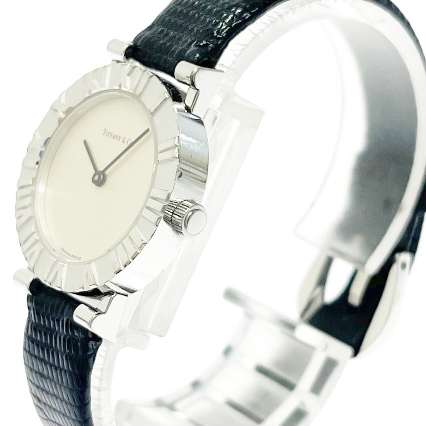 【1円スタート】TIFFANY & Co. ティファニー L0640 アトラス 925刻印 シルバー文字盤 クオーツ レディース腕時(shí)計(jì) 400422