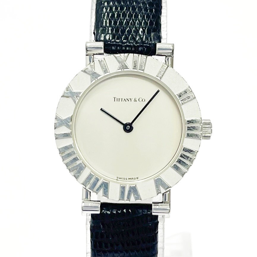 【1円スタート】TIFFANY & Co. ティファニー L0640 アトラス 925刻印 シルバー文字盤 クオーツ レディース腕時(shí)計(jì) 400422