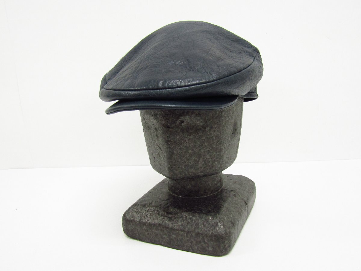 美品 DEER HORN SMITH'S ディアホーンスミス エゾシカ革 ハンチング 帽子 SIZE:L ●A6678