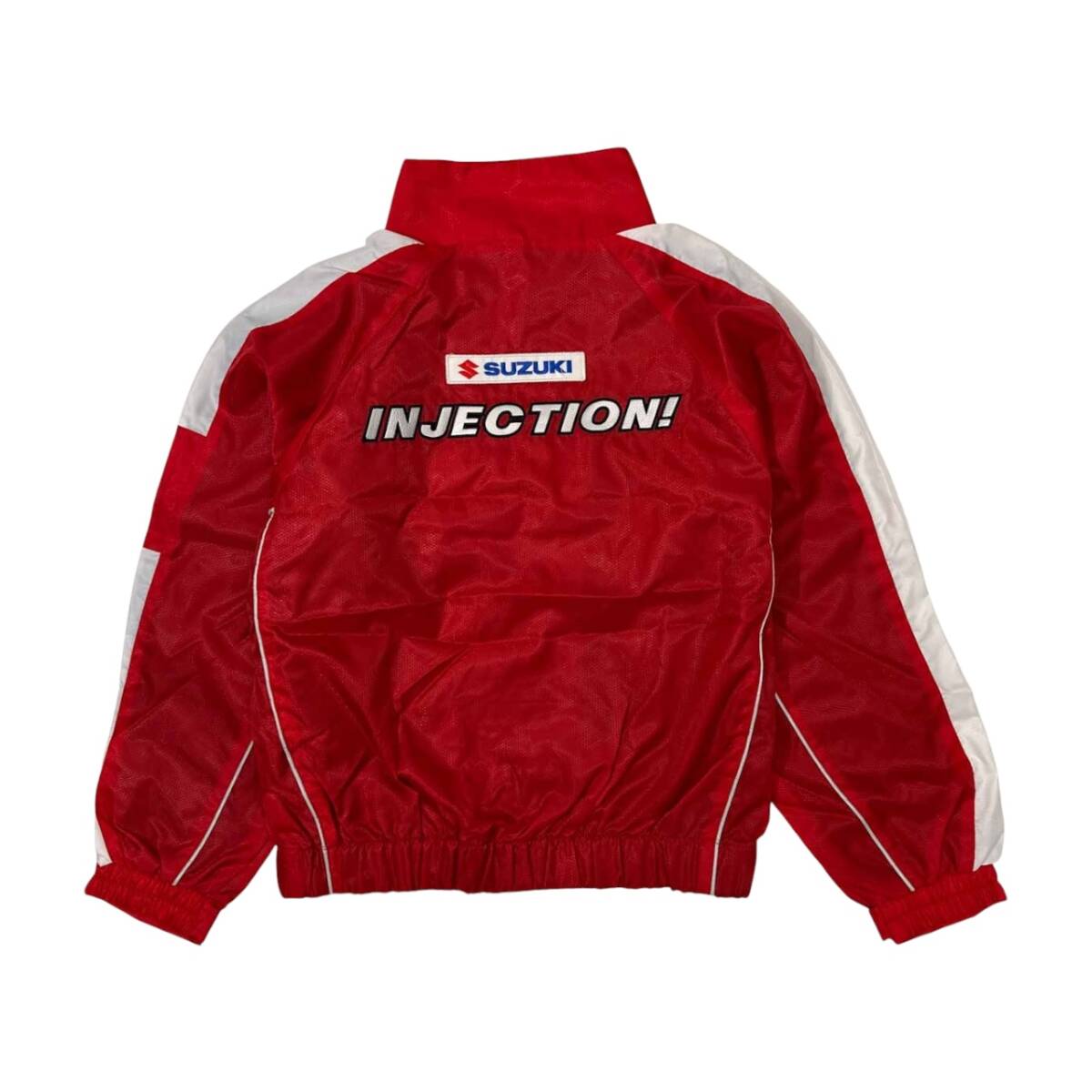 希少 SUZUKI スズキ INJECTION! ロゴ入り ナイロンジャケット ジャンパー ブルゾン サイズ M /レッド
