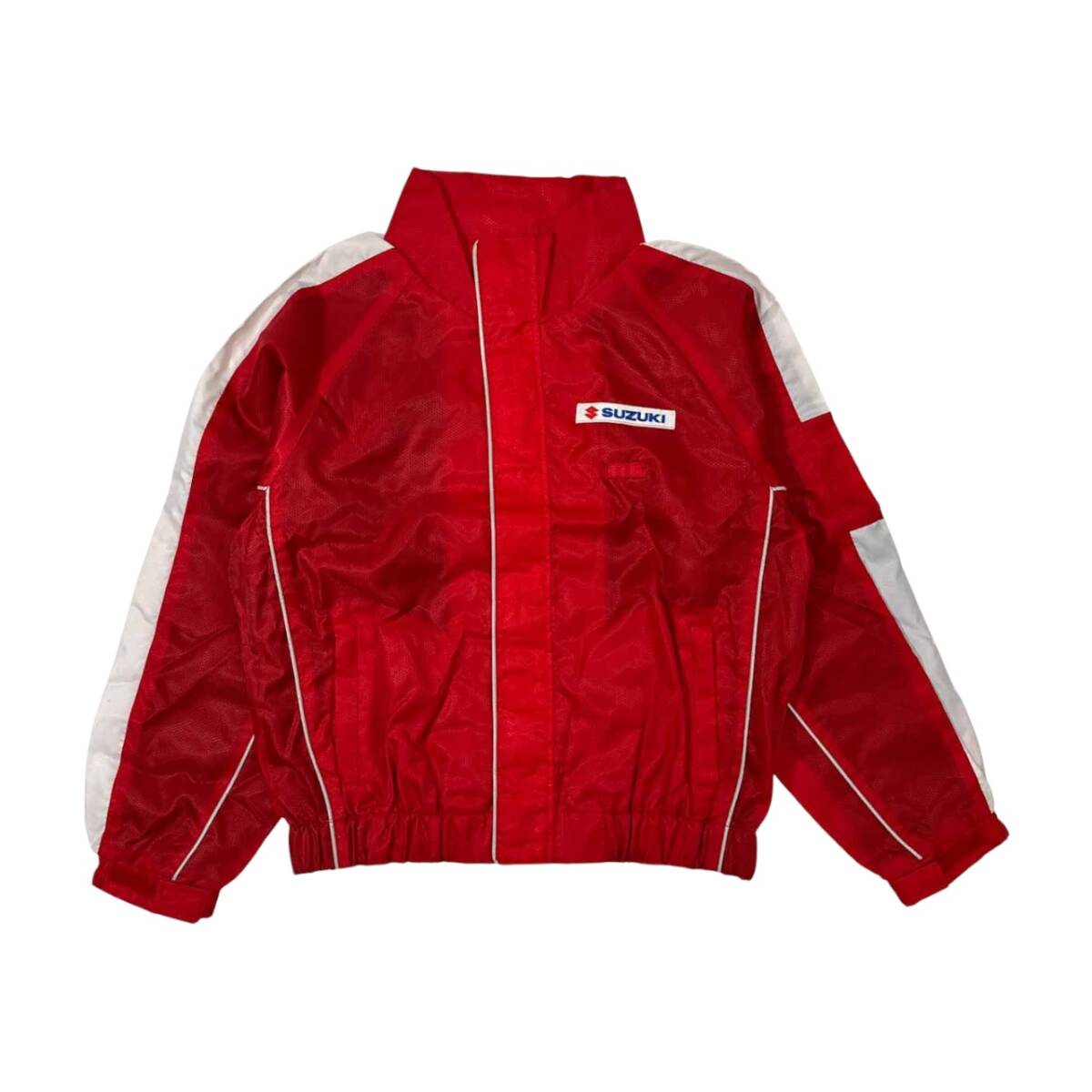 希少 SUZUKI スズキ INJECTION! ロゴ入り ナイロンジャケット ジャンパー ブルゾン サイズ M /レッド