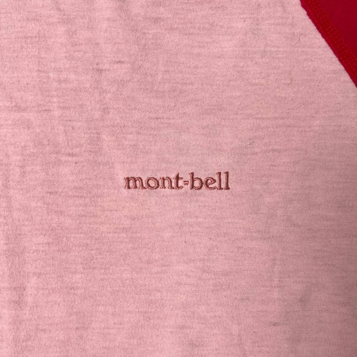 mont-bell モンベル ウイックロン ラグラン 半袖Tシャツ M/ピンク/#1104563_画像3
