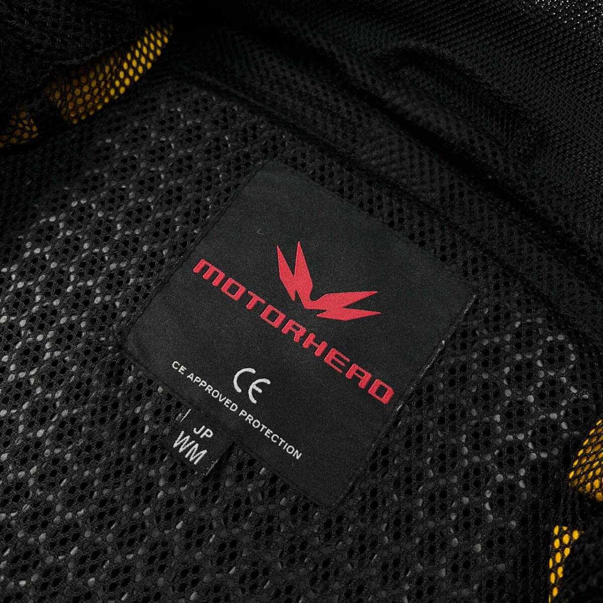 MOTORHEAD モーターヘッド 肩,肘,背中プロテクター入り ライディング フルメッシュ ジャケット バイクウェア W/M /ブラック×蛍光イエロー