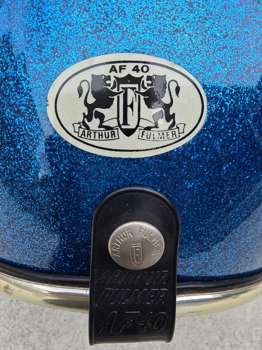 ARTHUR FULMER AF40 BLUE METALFLAKE 59～61cm アーサーフルマー ブルーメタルフレーク ビンテージヘルメット ダブルストラップ　送料込